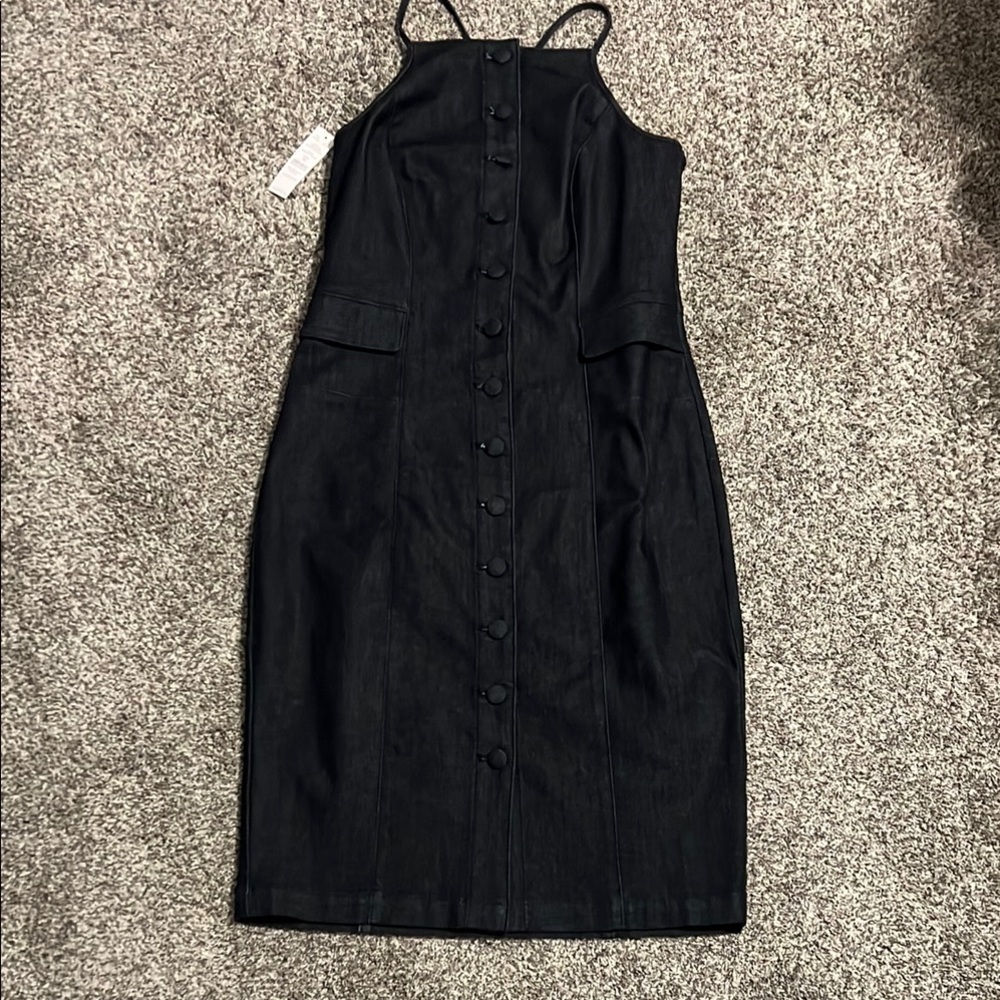 Chic dark denim  Button-Down Dress